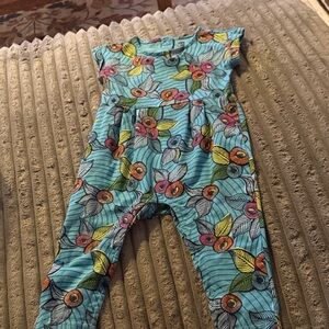Floral Blue Kids Jumpsuit